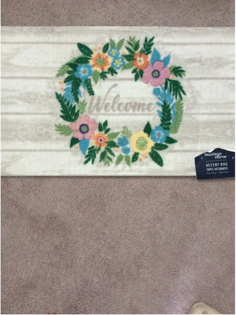 Nourison Home Welcome Floral Accent Rug